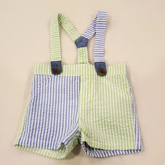 Matt's Scooter Overall Shorts and Onsie - Picture 3 of 8